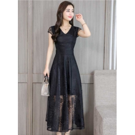 long dress brukat D4934