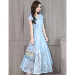 long dress brukat D4937