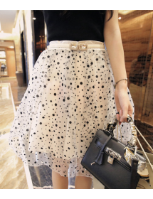 rok wanita polkadot T1013