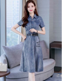 midi dress denim D4951