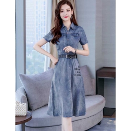 midi dress denim D4951