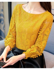 blouse brukat lengan panjang T4500