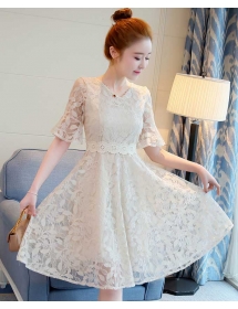 dress brukat korea D4970