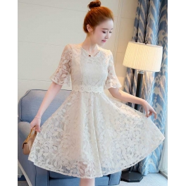 dress brukat korea D4970