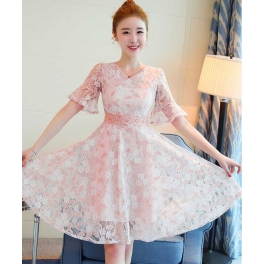 dress brukat korea D4971