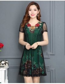 dress wanita import D4989