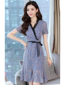 dress brukat korea D4991