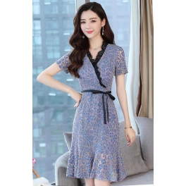 dress brukat korea D4991