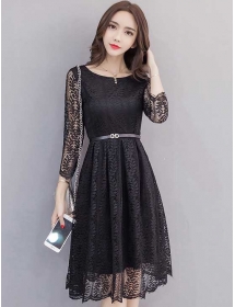 midi dress brukat D4999