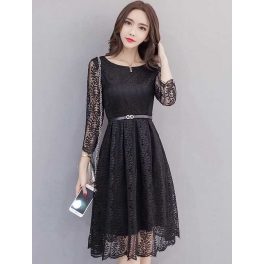 midi dress brukat D4999