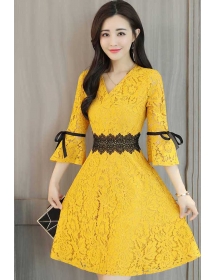 dress brukat korea D5006