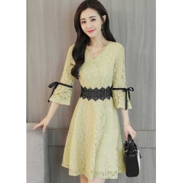 dress brukat korea D5007