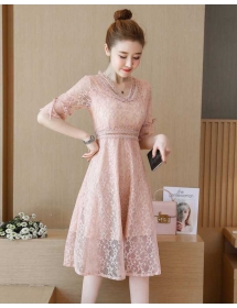 dress brukat korea D5008