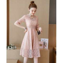 dress brukat korea D5008