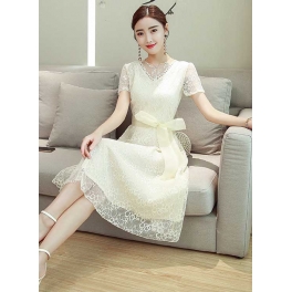 dress brukat korea D5039