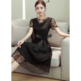 dress brukat korea D5040