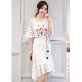 dress brukat korea D5063