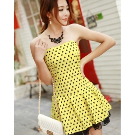 dress pesta motif love D863