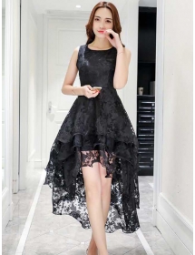 dress pesta korea D5088