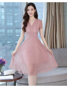 dress brukat korea D5095