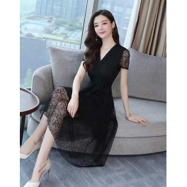 dress brukat korea D5096