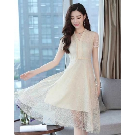 dress brukat korea D5097