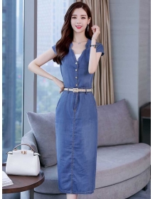 long dress denim D5121