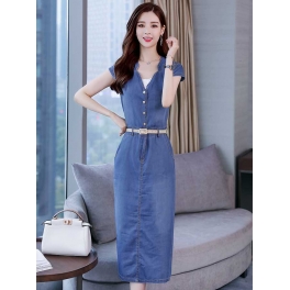 long dress denim D5121