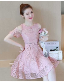 dress brukat korea D5198