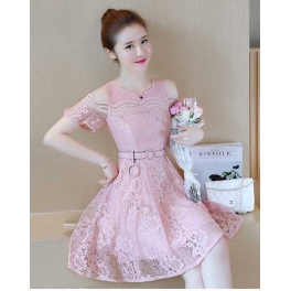 dress brukat korea D5198