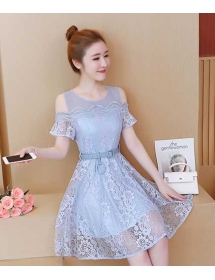 dress brukat korea D5199