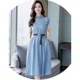 midi dress denim D5211