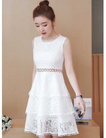 dress brukat korea D5251