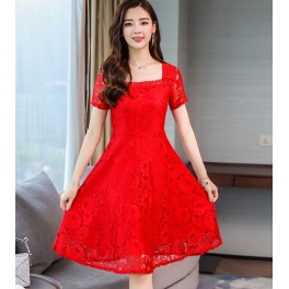 dress brukat korea D5254