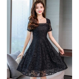 dress brukat korea D5256