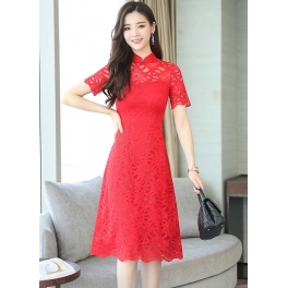 dress brukat korea D5269