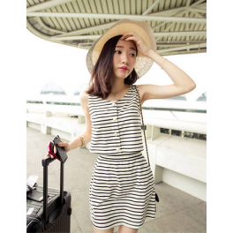 setelan motif salur T1047