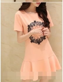 dress wanita korea D853