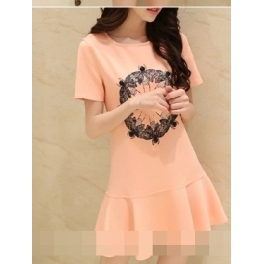 dress wanita korea D853