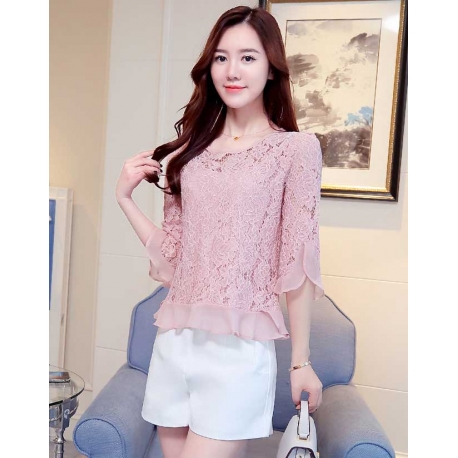 blouse brukat korea T4944