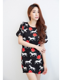 dress wanita korea D893