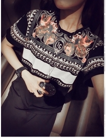 blouse wanita motif batik T1094