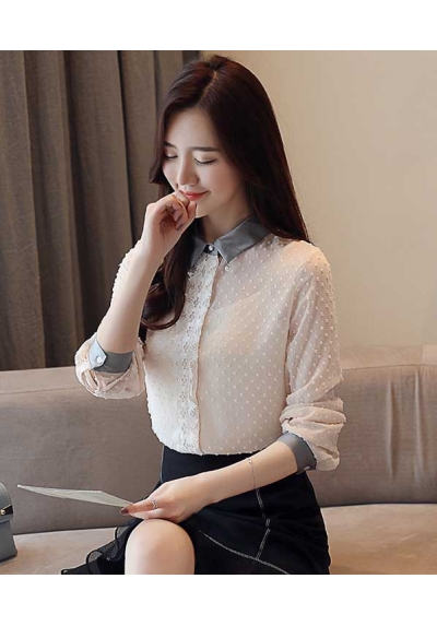 kemeja wanita korea import T4957