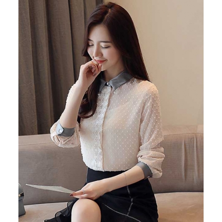 kemeja wanita korea import T4957