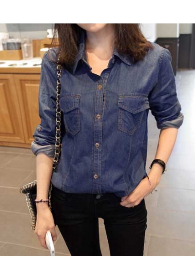 kemeja denim import T4984