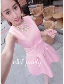 dress wanita korea D907