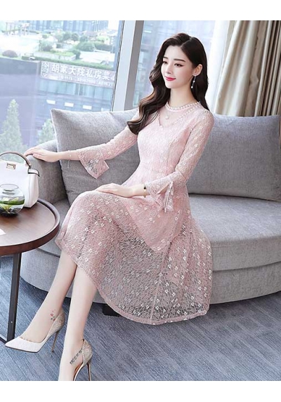 dress brukat korea D5444