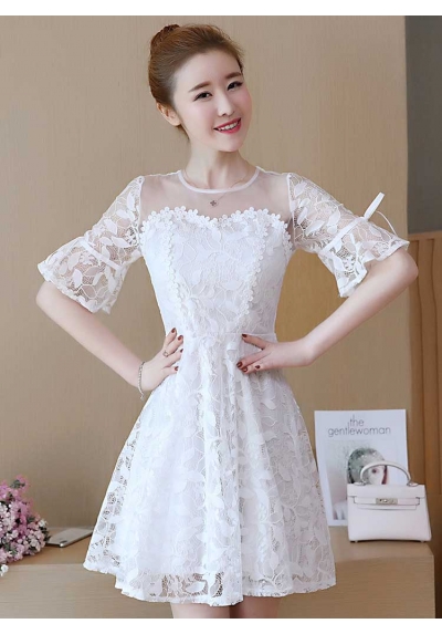 dress brukat korea D5464