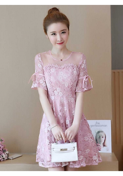 dress brukat korea D5465