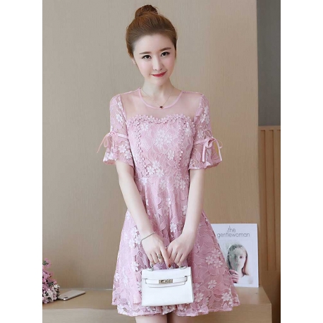 dress brukat korea D5465